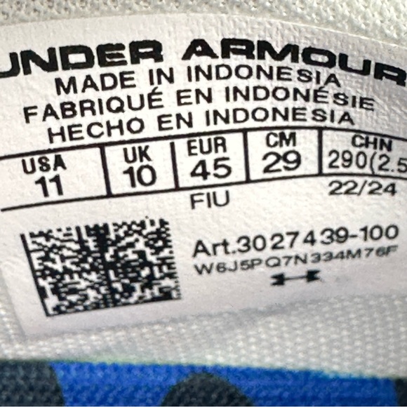 MenUnder Armour Harper 9 Pro TPU USA Multi Sz Molded Baseball Cleats 3027439-100 - Picture 11 of 12